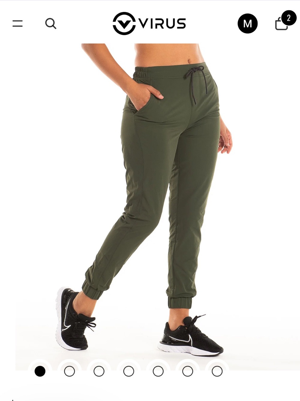 Virus Olive Green Athletic Jogger Pants